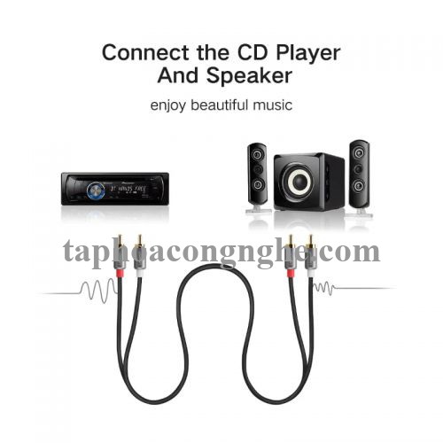 Ugreen 40931 0.5M Đen Cáp âm thanh Bông sen 2 ra 2 dương AV146 30040931